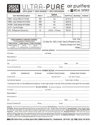 Download Ultra-Pure Air Purifier Order Form