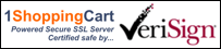 1ShoppingCart Powered Secure SSL Server Certified safe by VeriSign